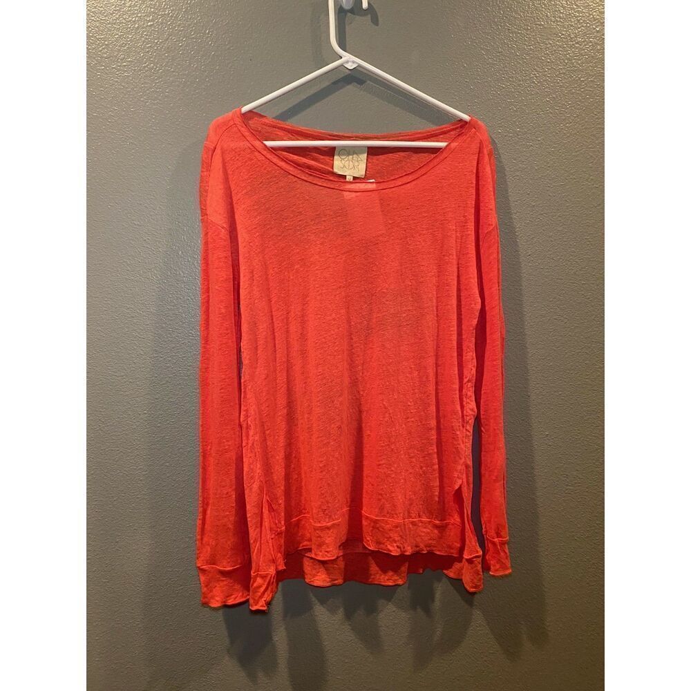 Chaser Women's Burnout Cutout Top Coral (Crush) Size Medium NWT
